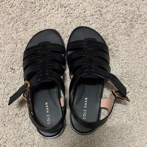 Cole Haan Black Strappy Sandals